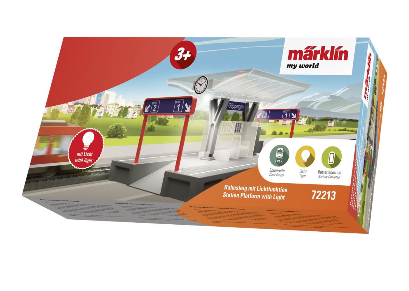 Märklin 72213 my world Bahnsteig mit Lichtfunktion 1:87 Spur H0 Neu