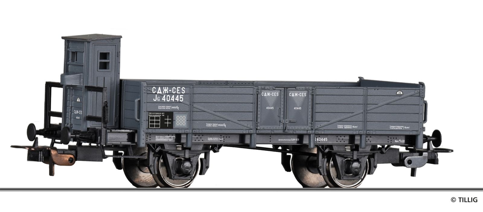 Tillig 77011 Offener Güterwagen JG CES 1:87 Spur H0 DC Neu OVP