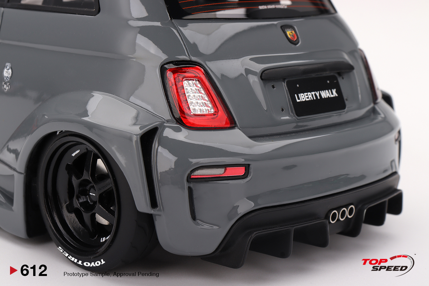 Top Speed TS0612 1:18 FIAT 595 ABARTH X ABAS GREY