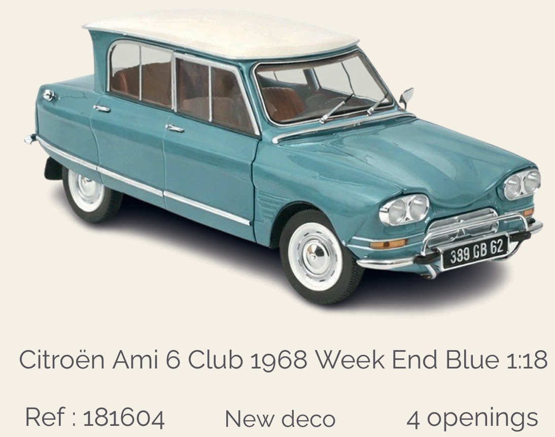 Norev 181604 Citroën Ami 6 Club 1968 Week End Blue 1:18