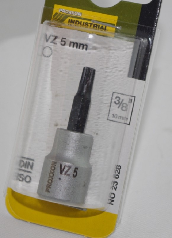 Proxxon 23628 3/8" Vielzahn-Einsatz VZ 5, 50 mm lang