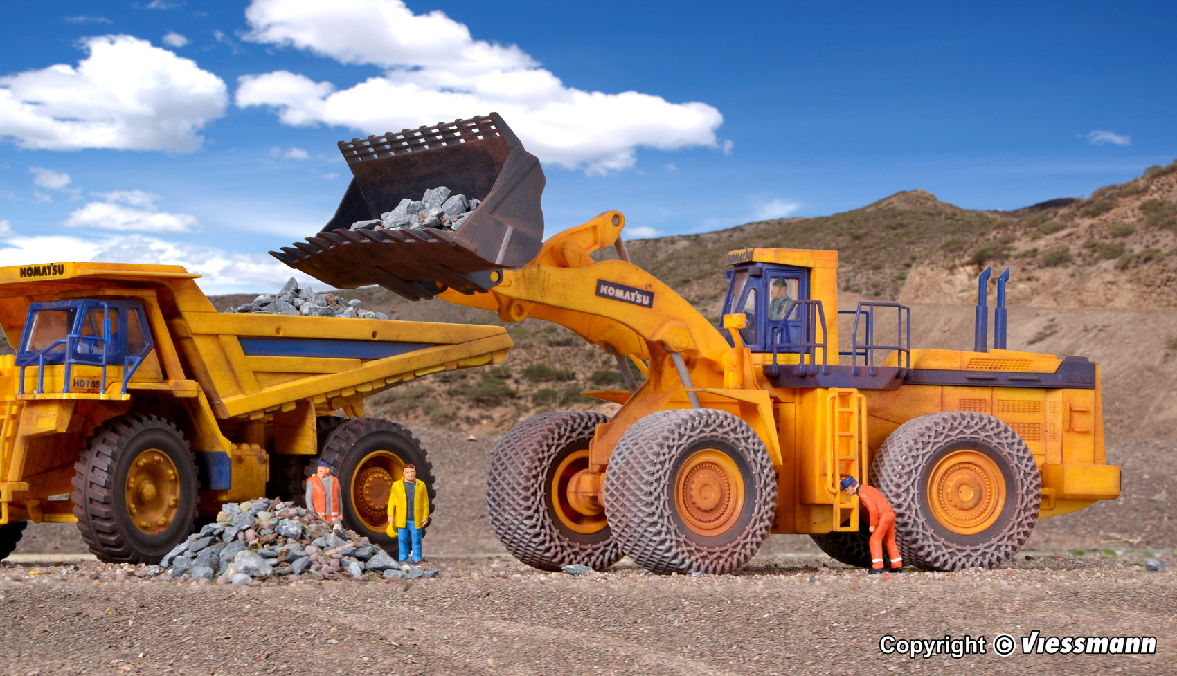 Kibri 11454 KOMATSU Radlader WA 800-2 1:87 Spur H0 Bausatz