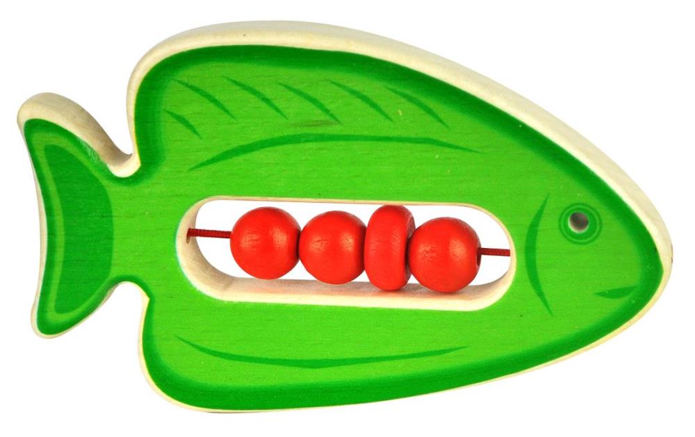 Voggenreiter 1135 Klapper-Fisch Doki (grün) Klangspielzeug ab 6 Monate