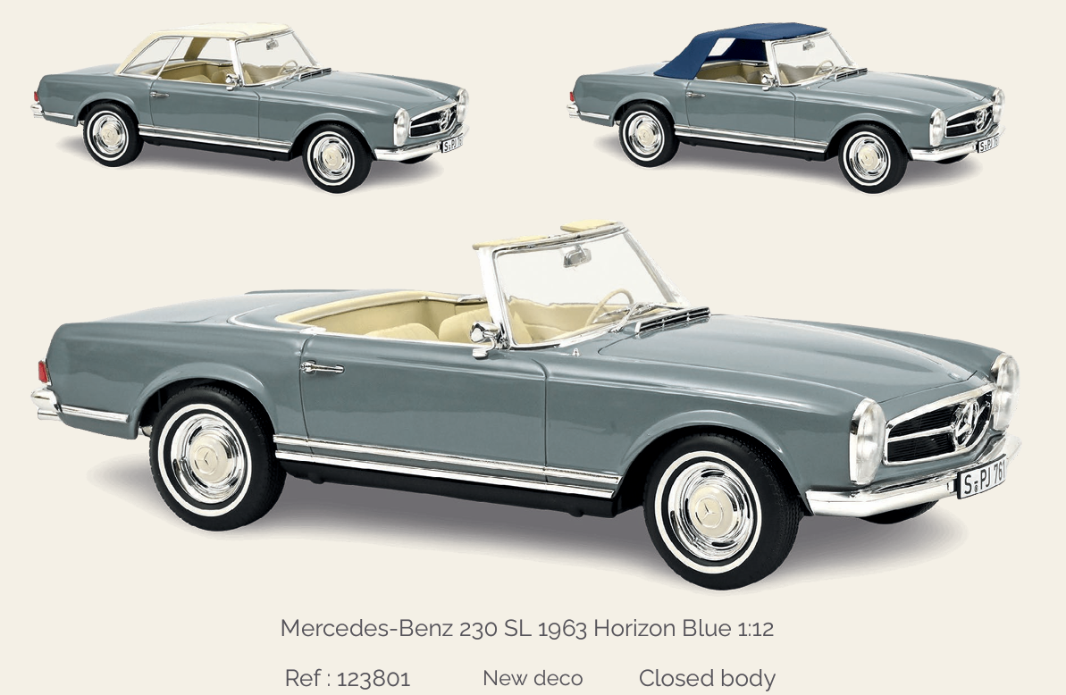 Norev 123801 Mercedes-Benz 230 SL 1963 Horizon Blue 1:12