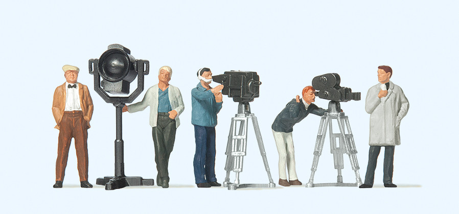 Preiser 10062 Film- und Fernsehteam 1:87 Spur H0 Neu OVP Figuren