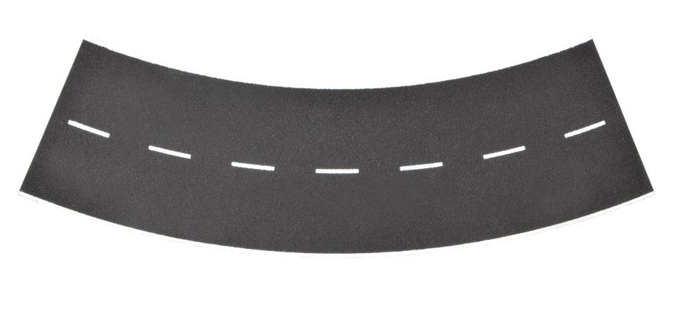 Vollmer 48267 H0 Straßenplatte Asphalt aus Steinkunst,45°-Kurve, Radius 30