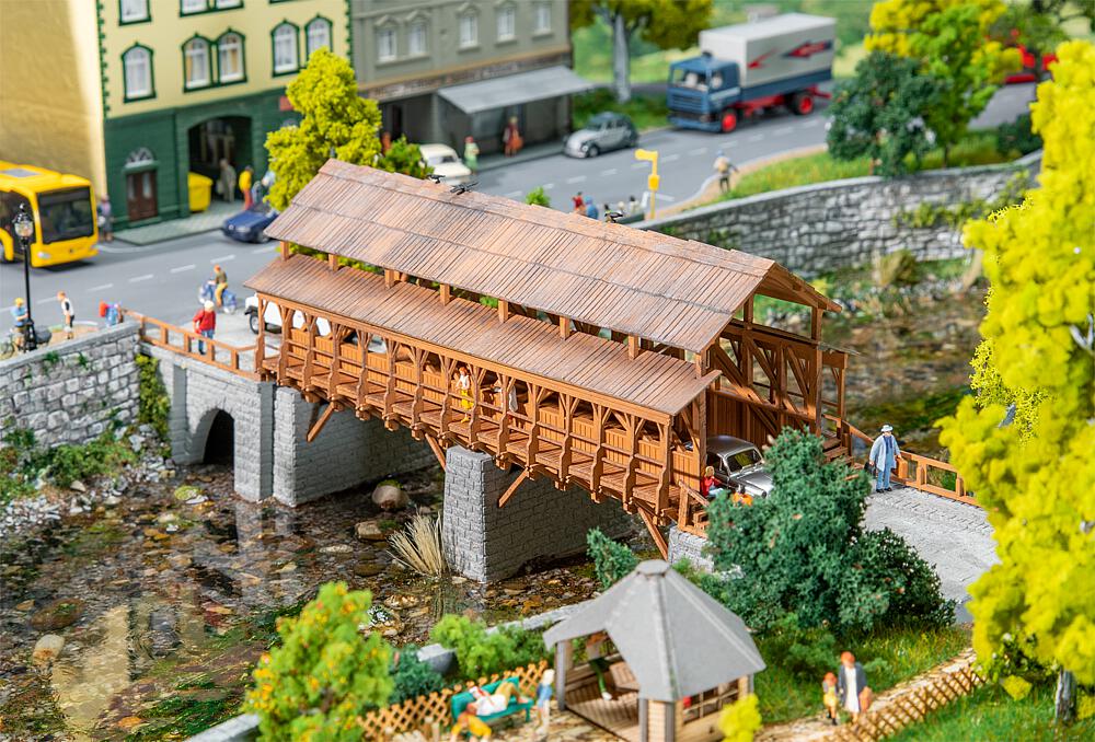 Faller 120527 Eisenbahn-Holzbrücke - 1:87 Spur H0 - Bausatz - Neu - OVP