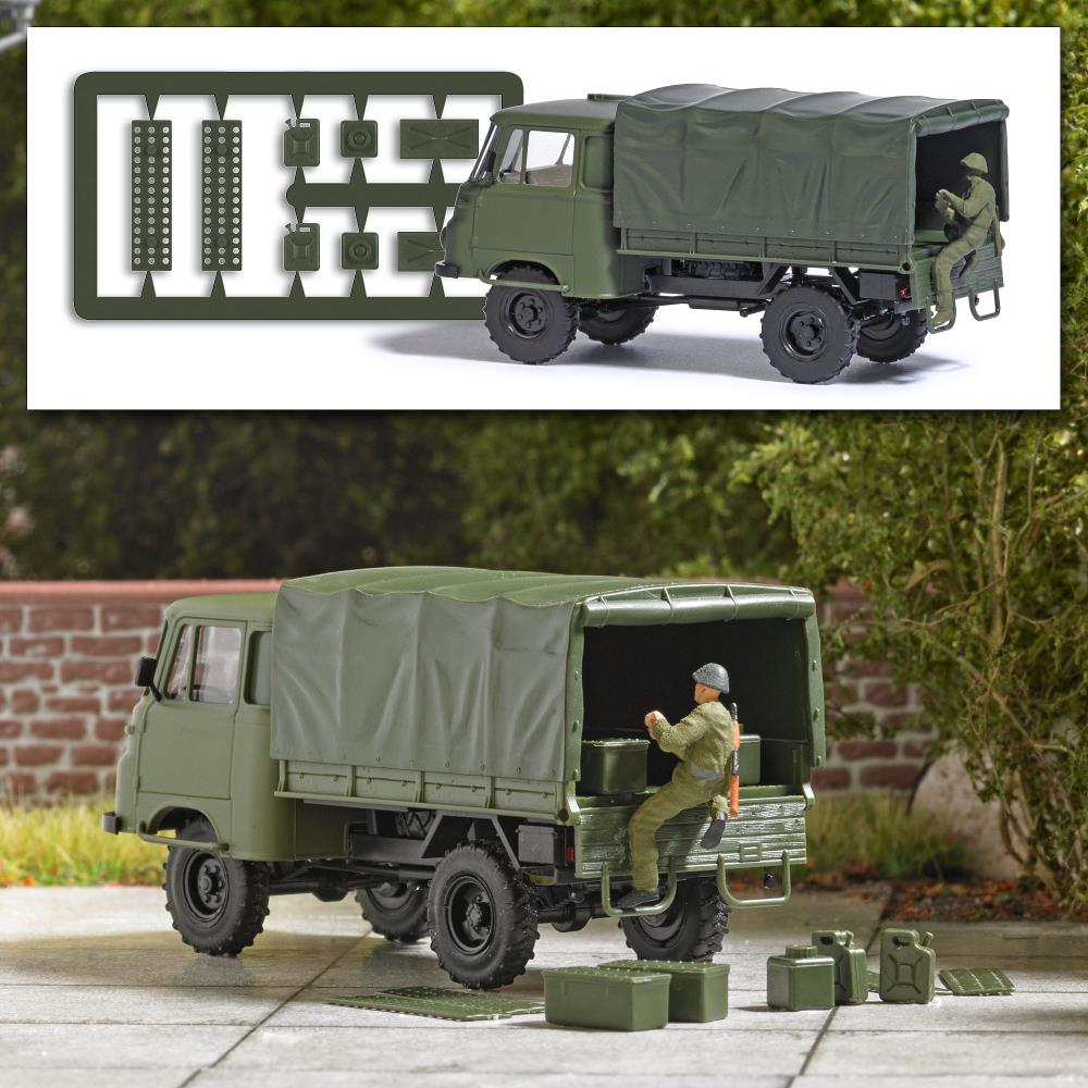 Busch 1935 Robur mit NVA-Soldat 1:87 Spur H0 Bausatz Neu OVP