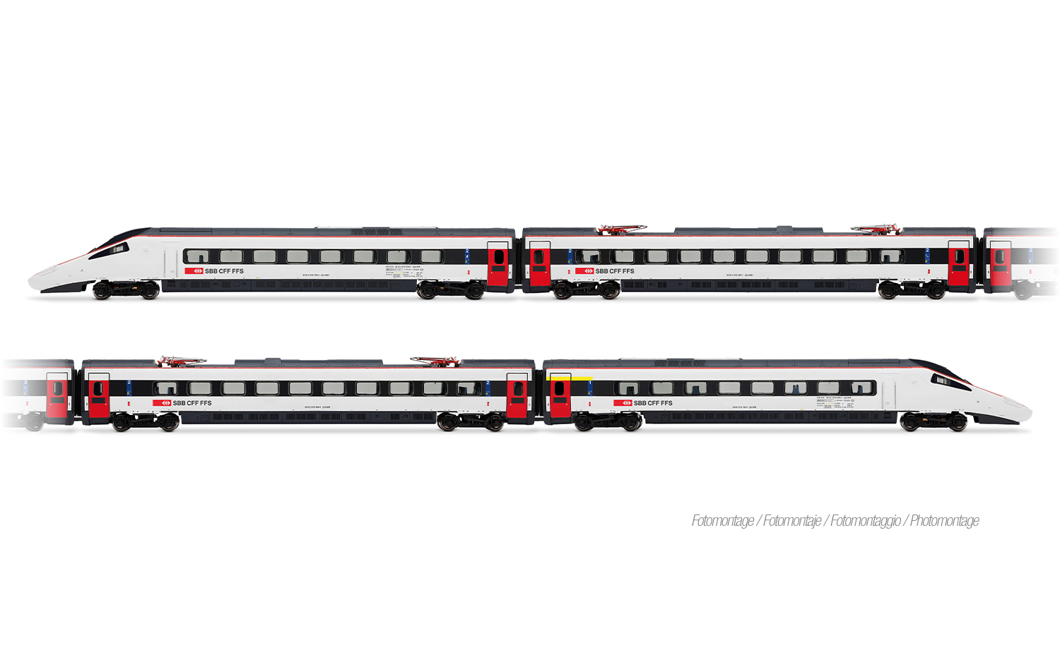 Arnold HN2700 SBB, 4-tlg. Grundset der ETR 610 1. Serie, ICN-Farbgebung mi