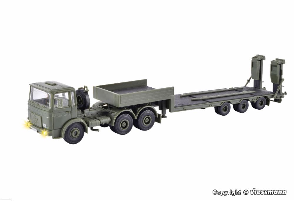 Kibri 18024 Bundeswehr MAN Tiefladeauflieger,Funktionsbaus. - H0 1:87