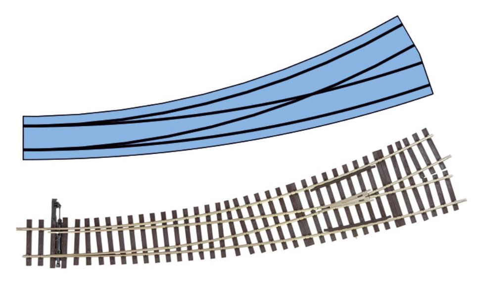 Lenz 45034 Bogenweiche links 1:45 Spur 0 Neu OVP