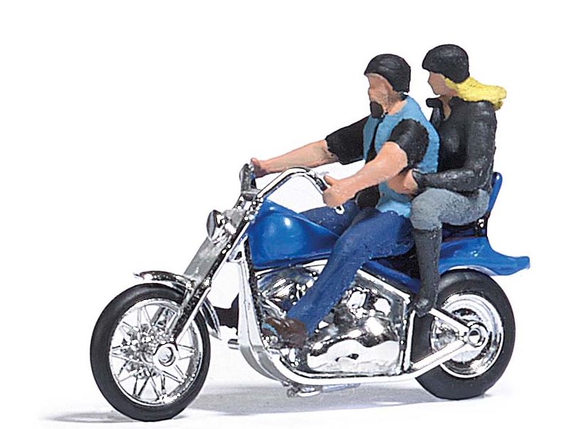 Busch 7860 US Motorrad mit Bikerpärchen