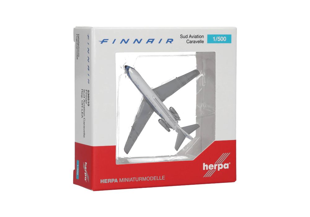 Herpa 538510 Finnair Sud Aviation Caravelle OH-LEA 1:500 NEU OVP