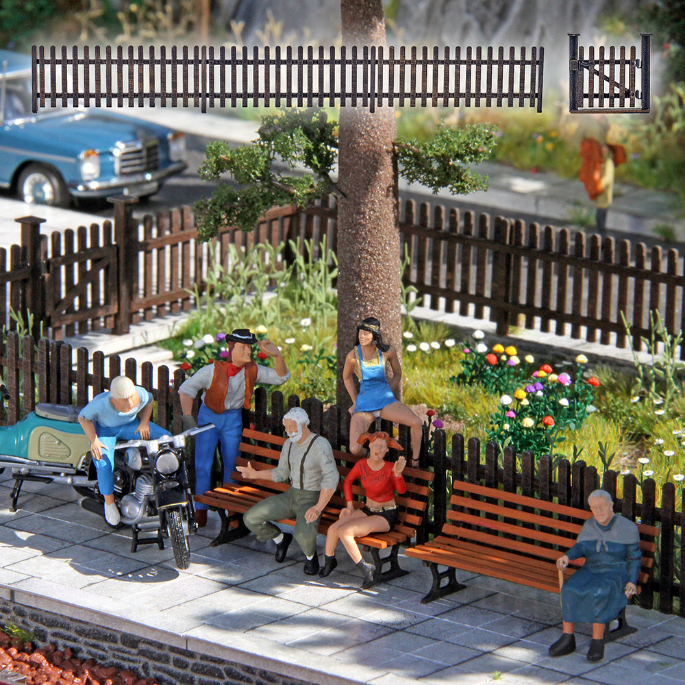 Busch 10240 Lattenzaun aus Echtholz 1:45 Spur 0 Bausatz Neu OVP