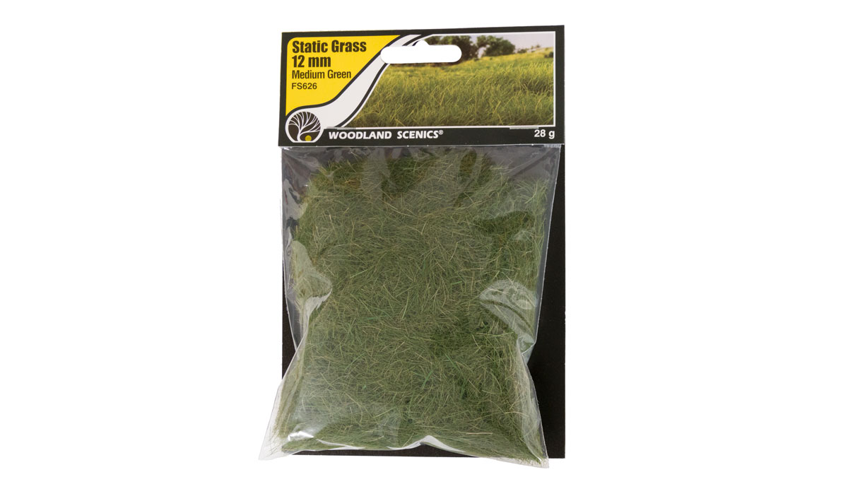 Woodland Scenics FS626 12mm Static Grass Medium Green Neu OVP