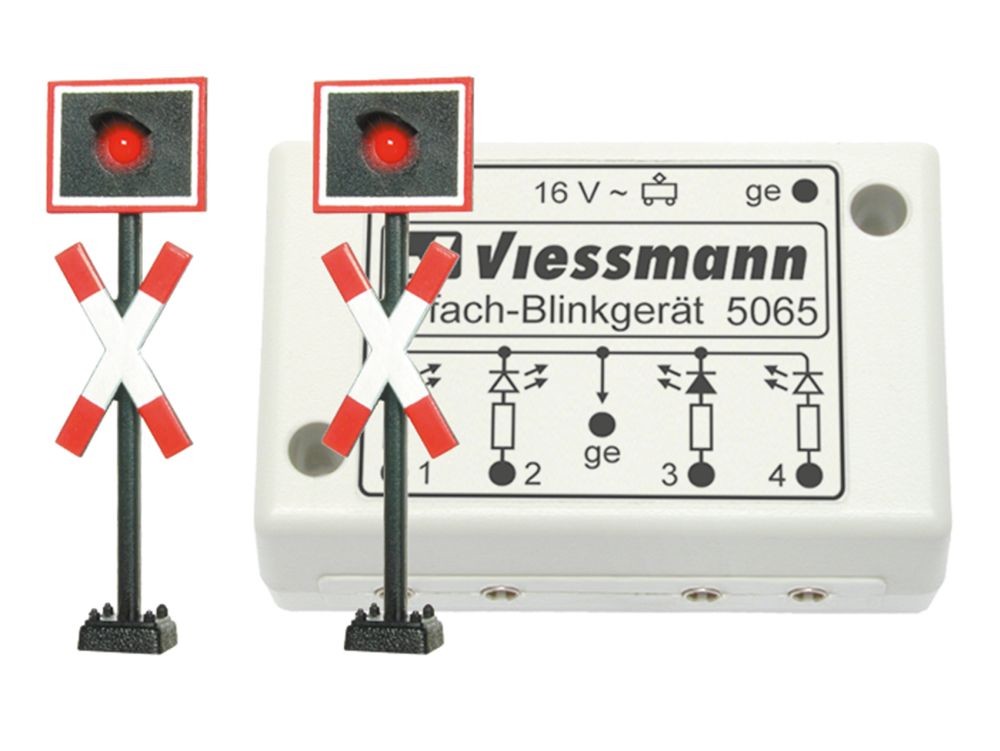 Viessmann 5060 H0 Andreaskreuze mit Blinkelektronik, 2 Stück