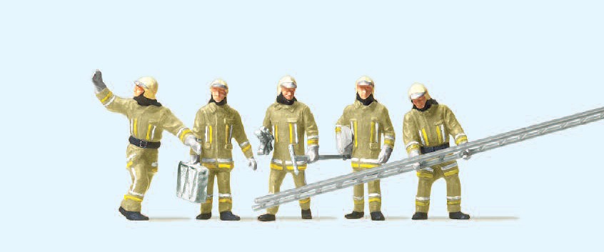 Preiser 10770 Feuerwehrmänner in moderner Einsatzkleidung