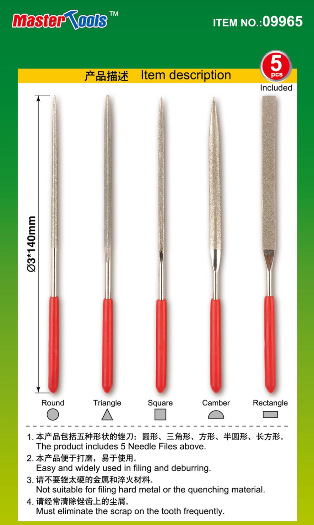 Master Tools 09965 Mini-Diamant-Nadelfeilen-Set NEU OVP Werkzeug