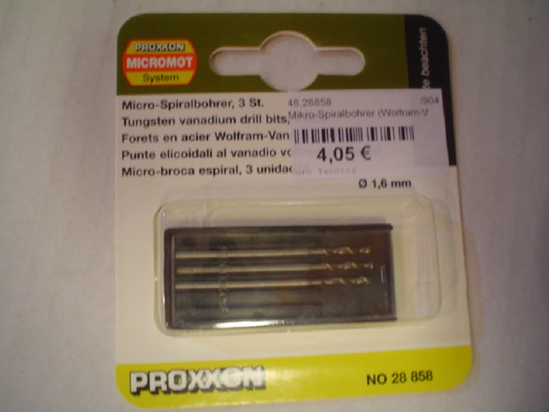 Proxxon 28858 Mikro Spiralbohrer 1,6 mm 3 Stück