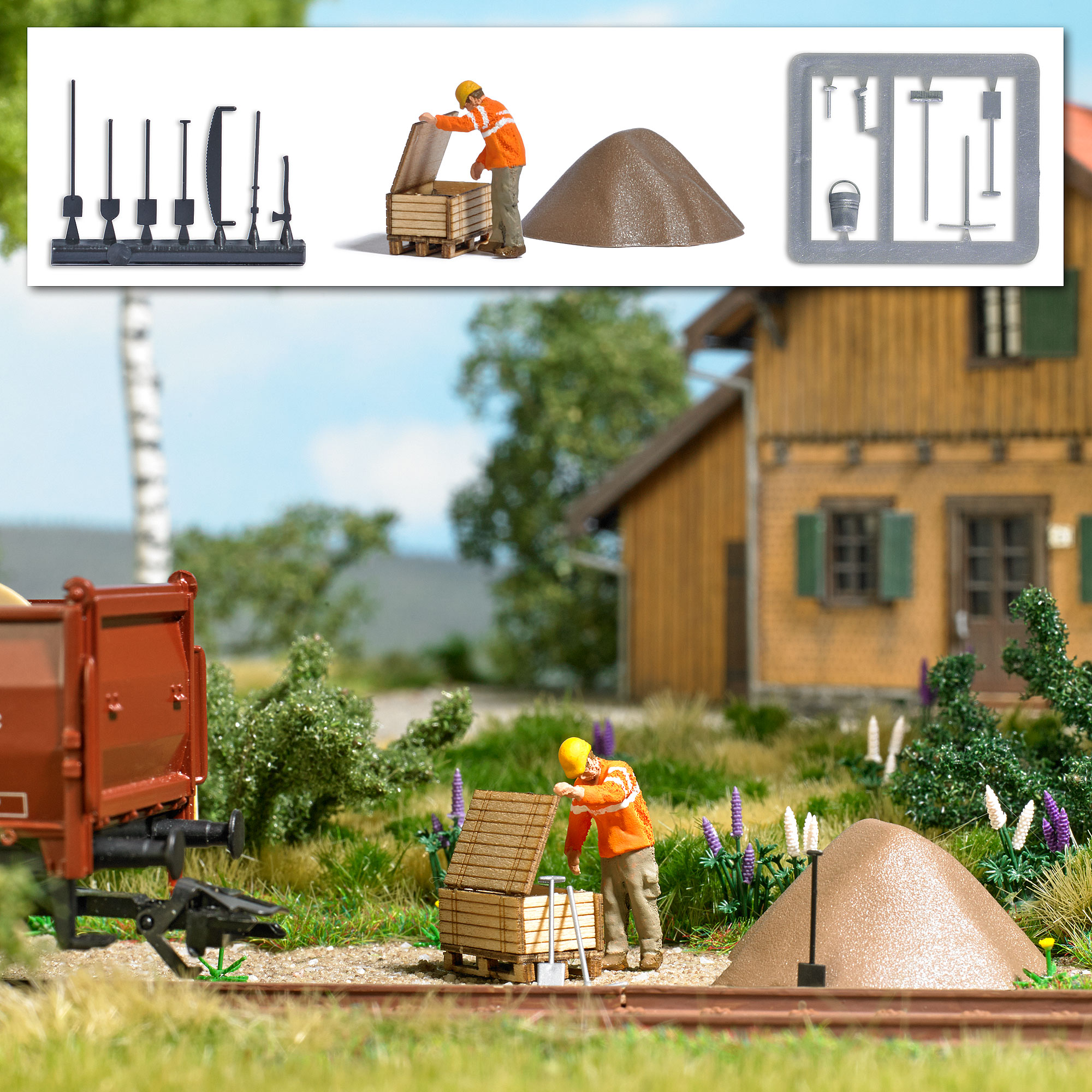 Busch 7967 Gleisbauarbeiter Epoche 5 1:87 Spur H0 Neu OVP