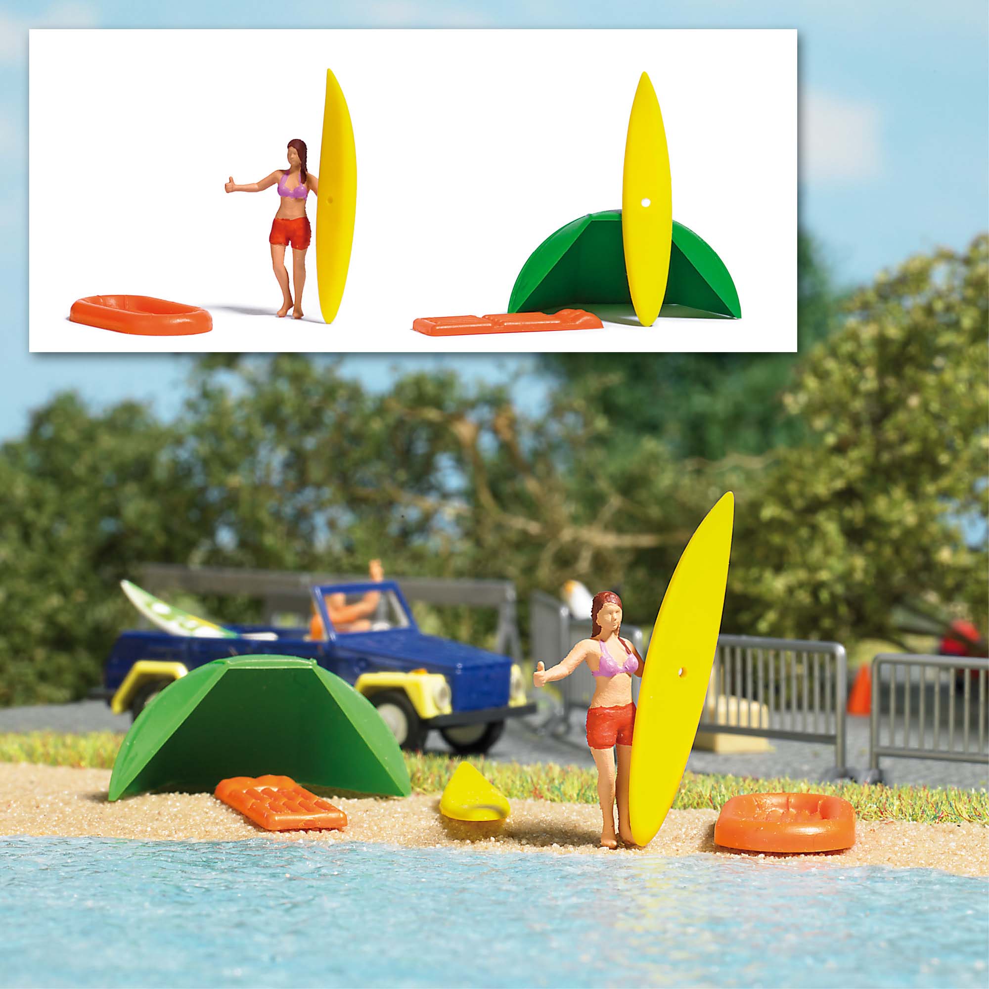 Busch 7943 Action Set: Strandidylle - Spur H0 - Neu - OVP