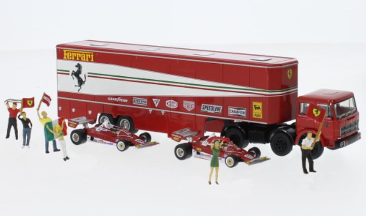 Brekina 58575 Fiat 691 T Renntransport-SZ Set Ferrari 1:87 Spur H0