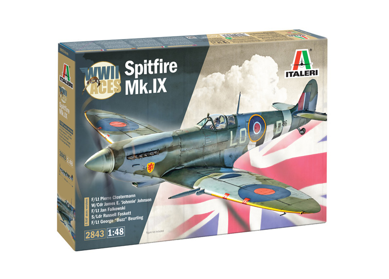 Italeri 2843 Spitfire Mk. IX Aces 1:48 Modellbausatz NEU OVP