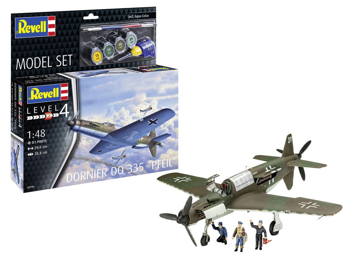 Revell 63795 Model Set Dornier Do 335 Pfeil mit Basiszubehör 1:48