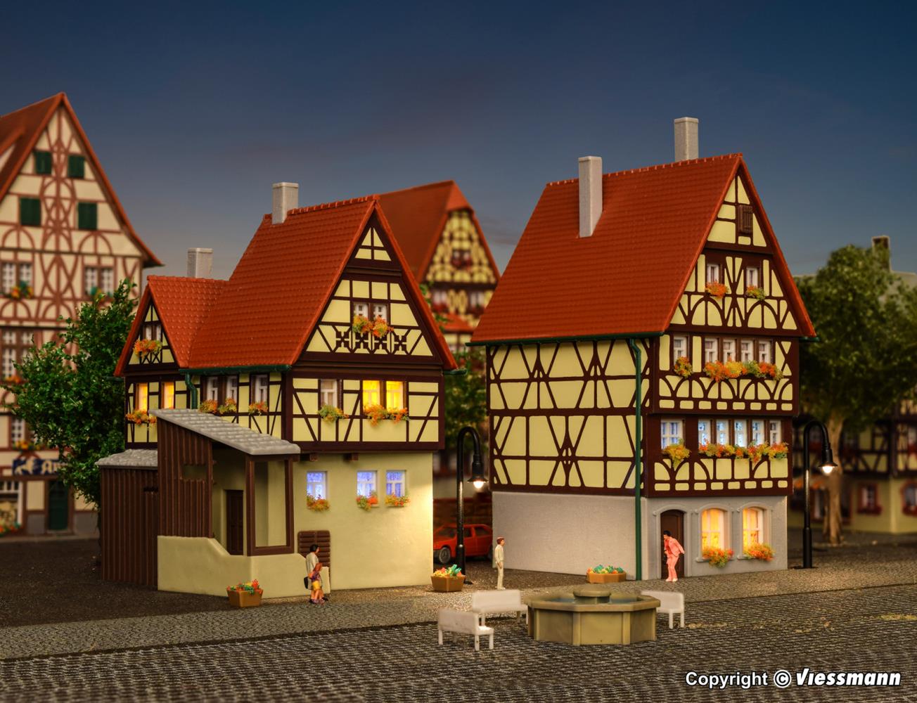 Kibri 37100 Fachwerkhaus und Torhaus 1:160 Spur N Bausatz Neu