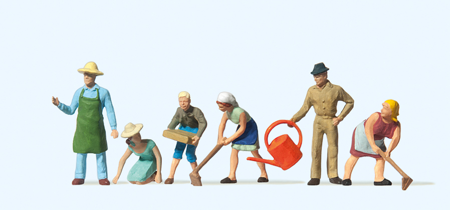 Preiser 14081 Bei der Gartenarbeit 1:87 Spur H0 Neu OVP Figuren