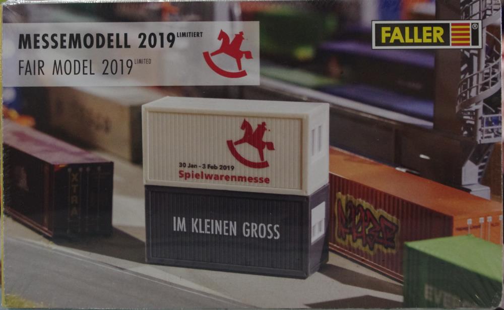 Faller 195993 Messemodell 2 Baucontainer 2019 1:87 Spur H0 Bausatz Neu OVP