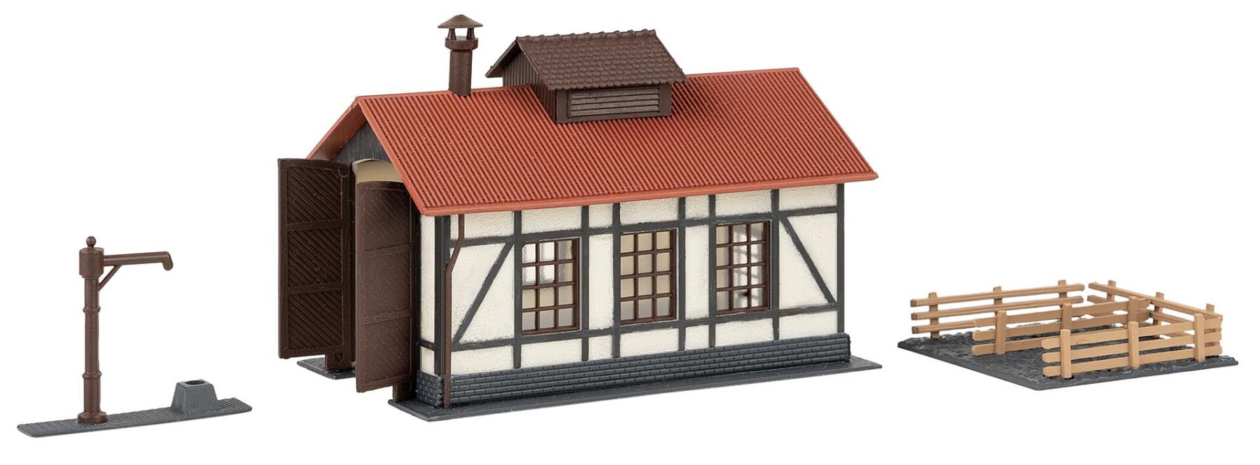 Faller 222104 Segmentdrehscheibe mit Lokschuppen 1:160 Spur N