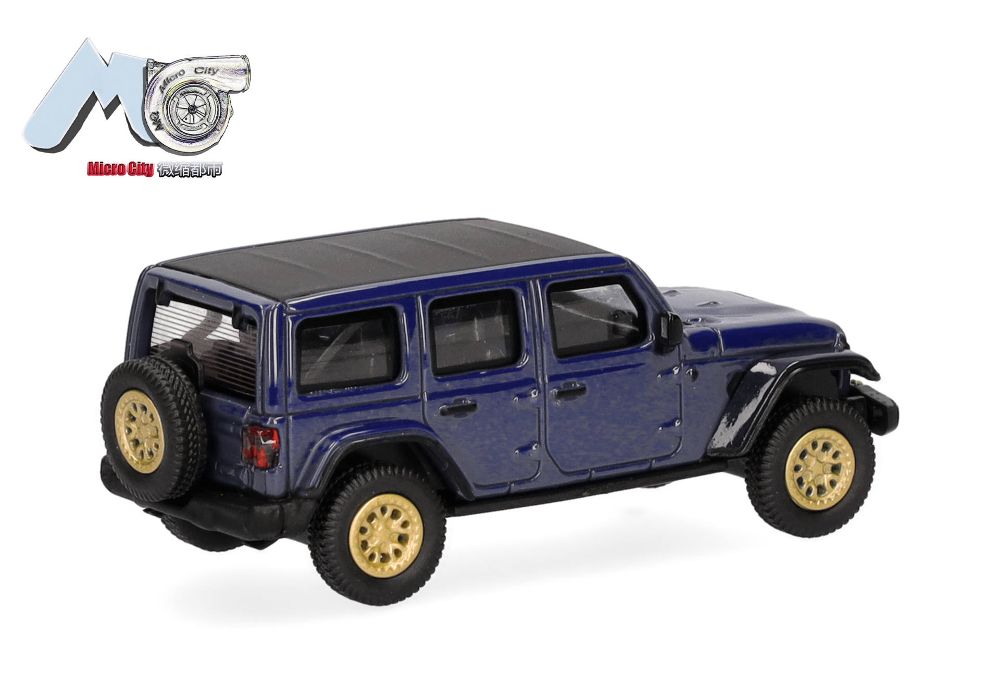 Herpa 87MC000013 MicroCity: Jeep Wrangler blau (ab 2017) 1:87 Spur H0