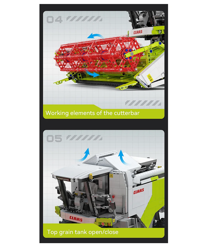 CaDA C61508W Claas Dominator 370 2,4GHz 1:18 Bausatz NEU OVP