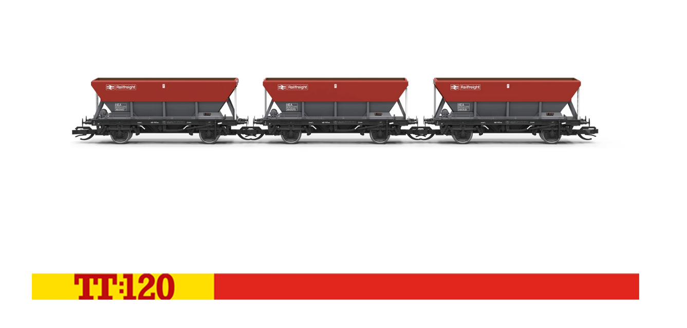 Hornby TT6076 Railfreight - HEA Wagon - Triple Pack Spur TT