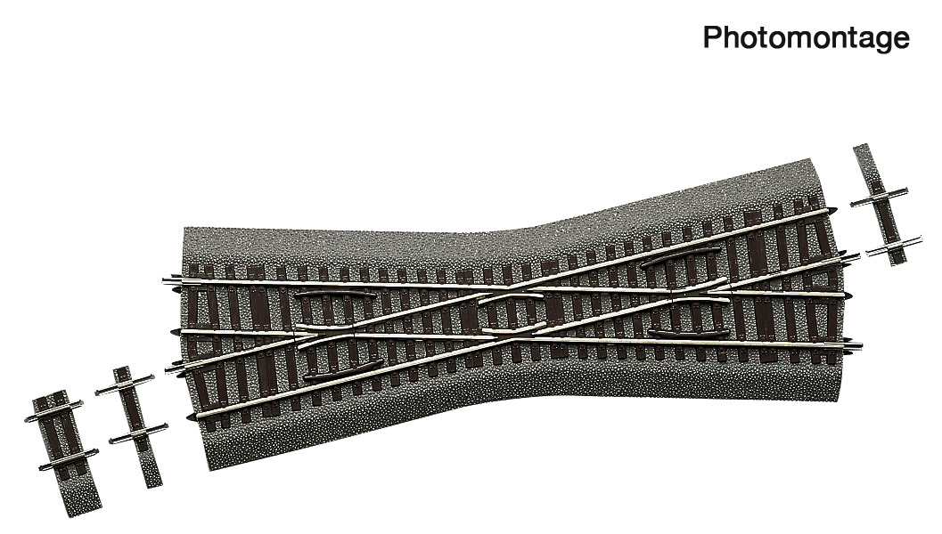 Roco 42596 Kreuzung K15 mit Bettung Länge 230 mm 1:87 Spur H0