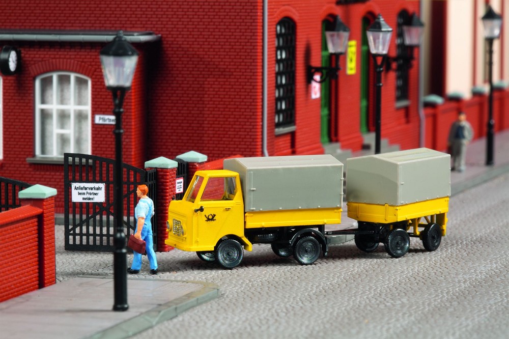 Auhagen 43662 Multicar M22 Post mit Anhänger