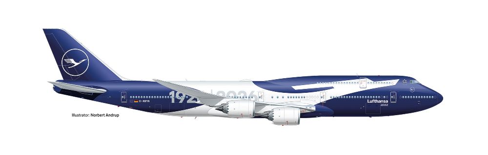 Herpa 539500 B747-8 Lufthansa 100 Jahre 1:500