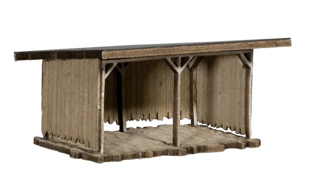 Noch 14379 Viehunterstand 6,2 x 4,2 cm; 3,0 cm hoch 1:87 Spur H0