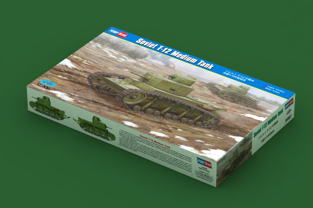 HobbyBoss 83887 Soviet T-12 Medium Tank 1:35 Bausatz Neu OVP