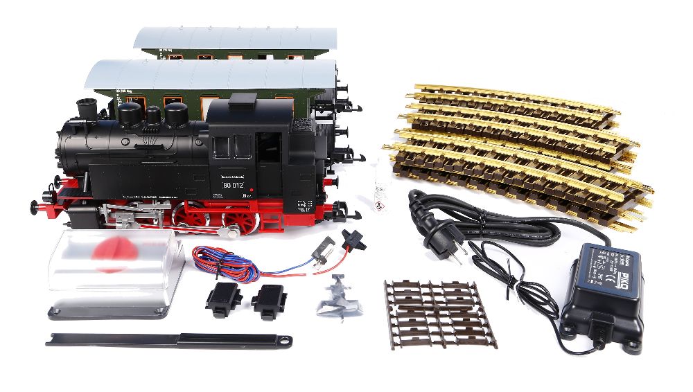 Piko 37125 Start-Set Personenzug BR 80 Sound+Dampf Spur G