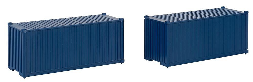 Faller 182054 20' Container blau 2er-Set 1:87 Spur H0 Bausatz Neu