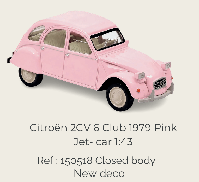 Norev 150518 Citroën 2CV 6 Club 1979 Pink Jet-car 1:43