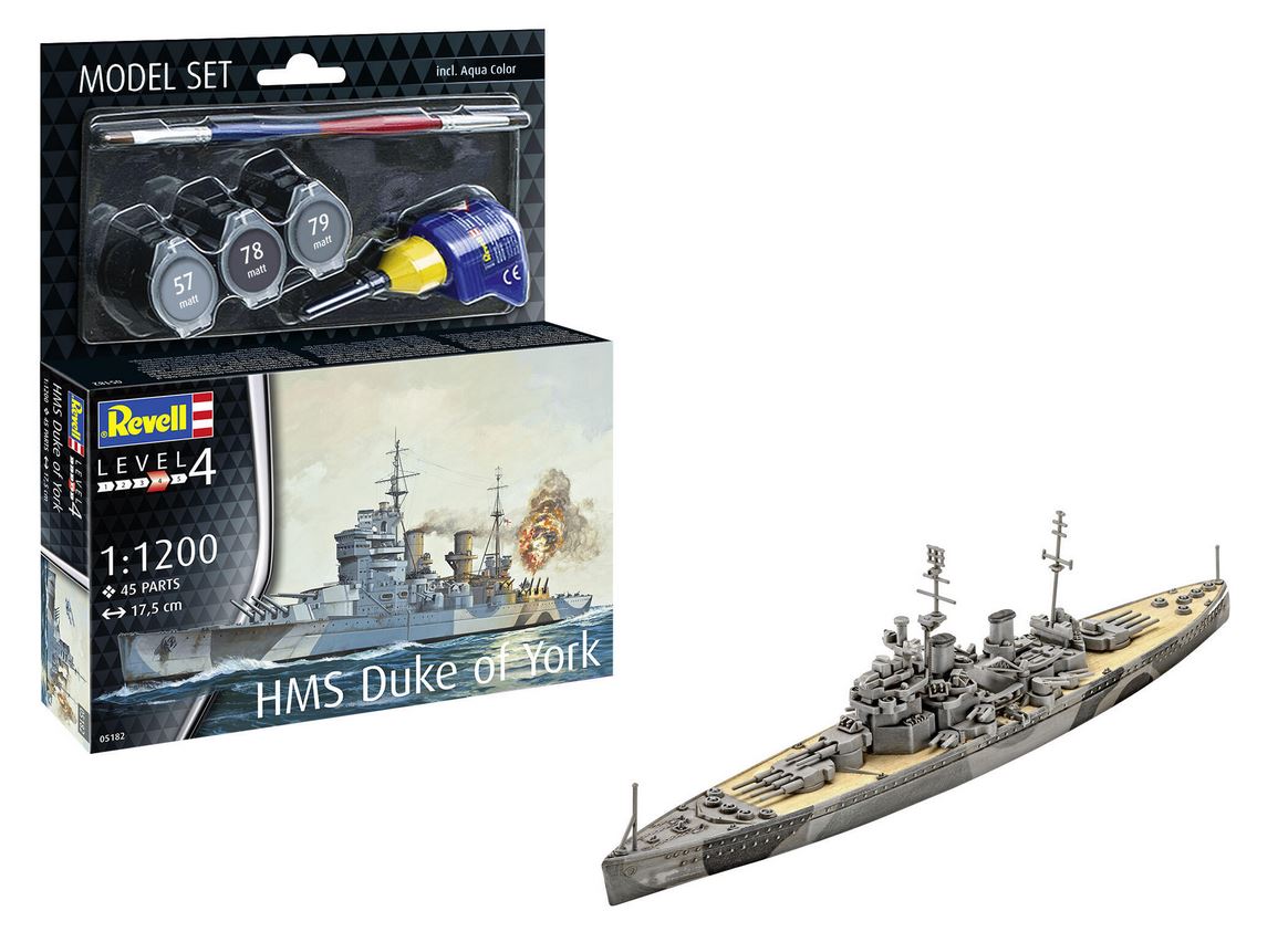 Revell 65182 Model Set Battleship HMS Duke of York 1:1200 Bausatz
