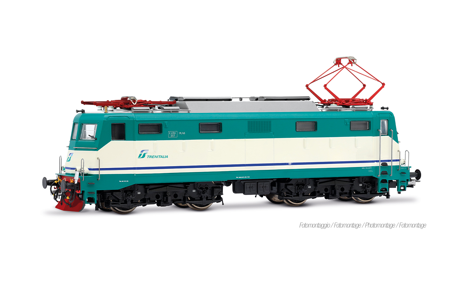 Rivarossi HR9010S FS, E.424 „Navetta”, „XMPR”-Farbgebung, Stromabnehmer 52, 5