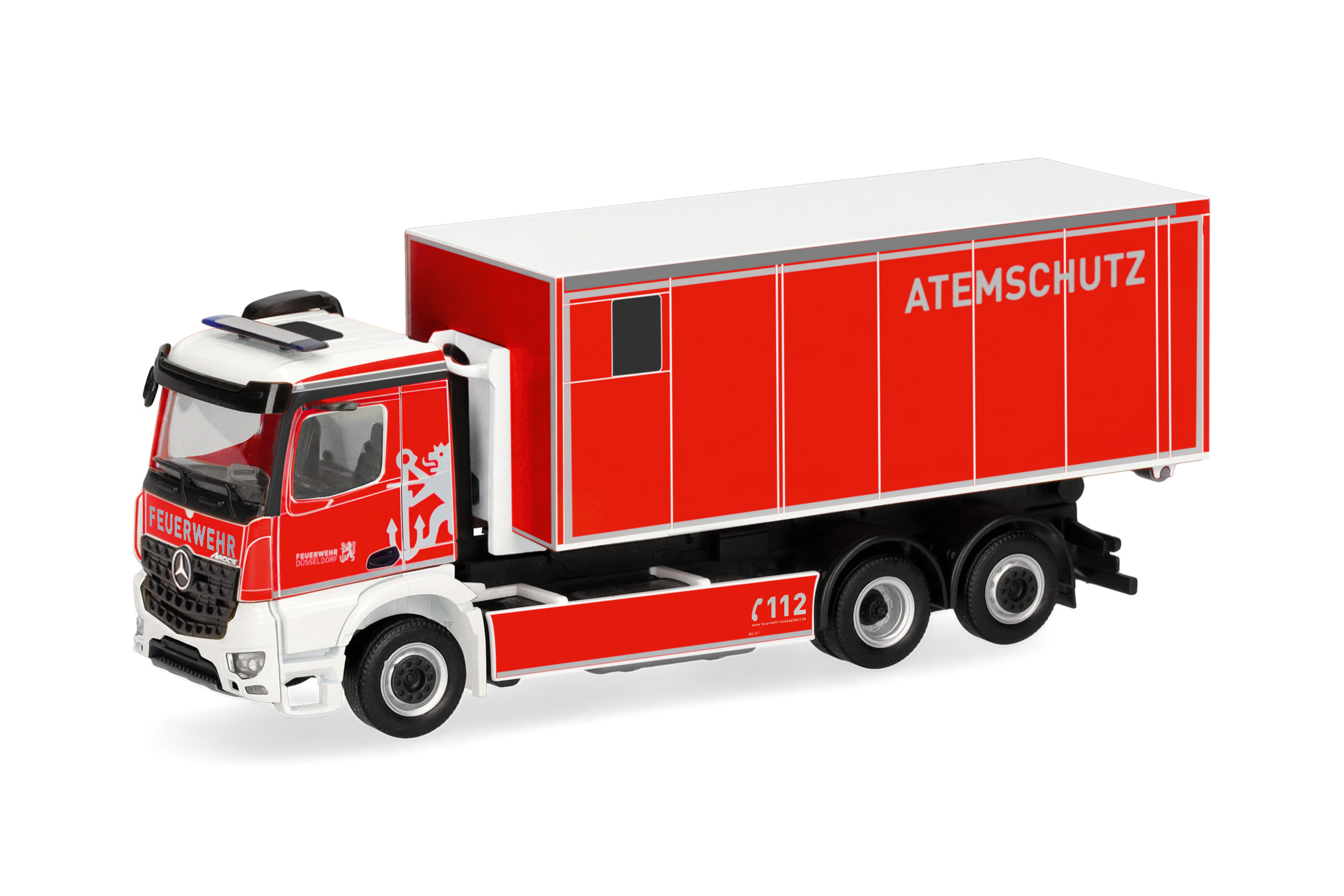 Herpa 099776 MB Arocs M WeLa-Lkw FW Düsseld