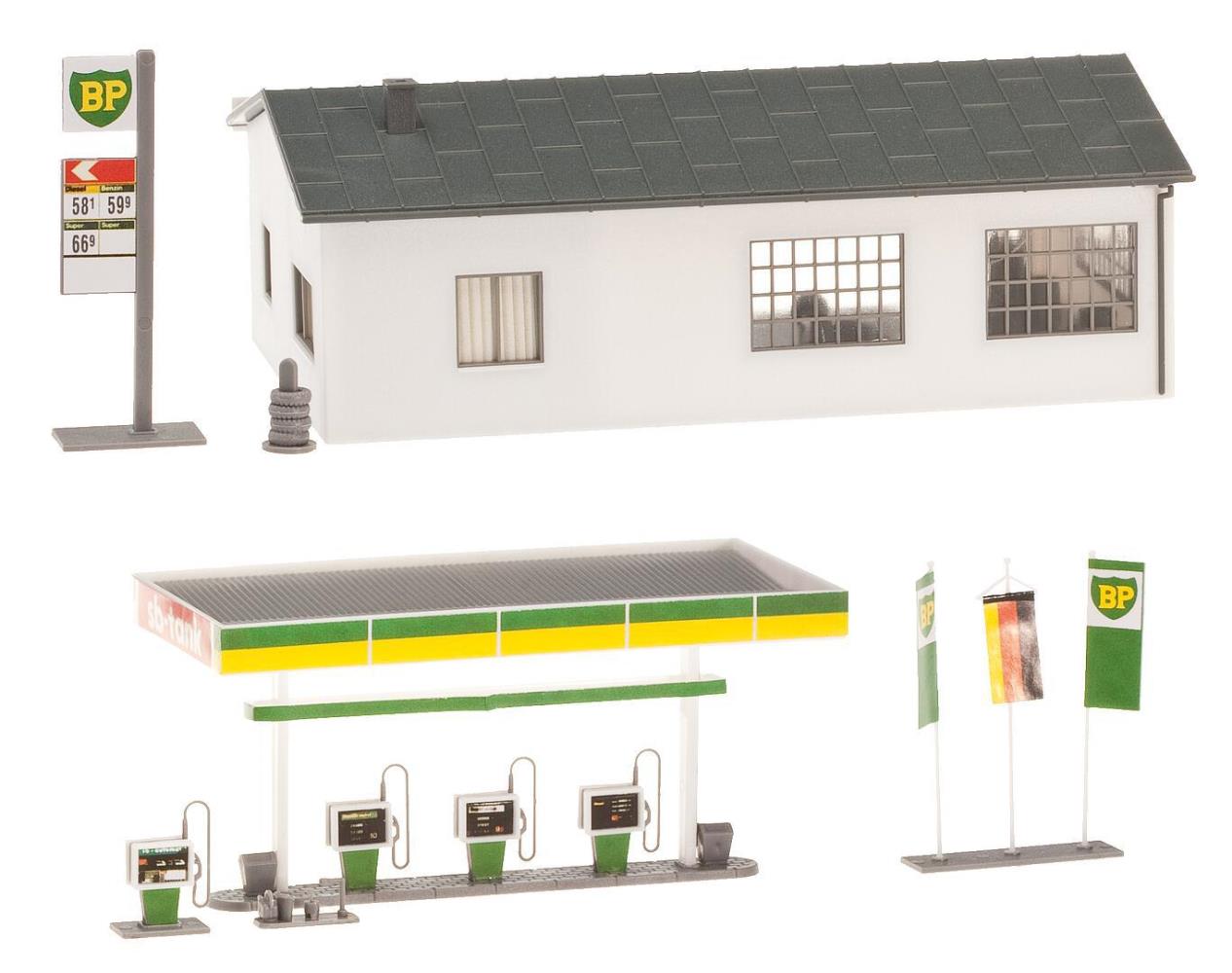 Faller 130345 Tankstelle mit Servicegebäude 1:87 Spur H0 Bausatz