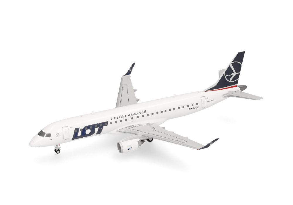 Herpa 573818 LOT Polish Airlines Embraer E190 1:200 Standmodell