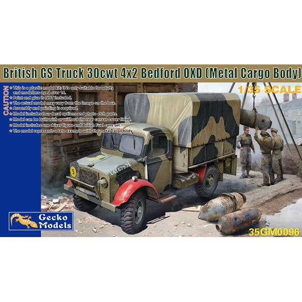 Gecko Models 35GM0096 Bedford OXD GS Truck 30cwt 4x2 (Metal Cargo Bed) 1:35