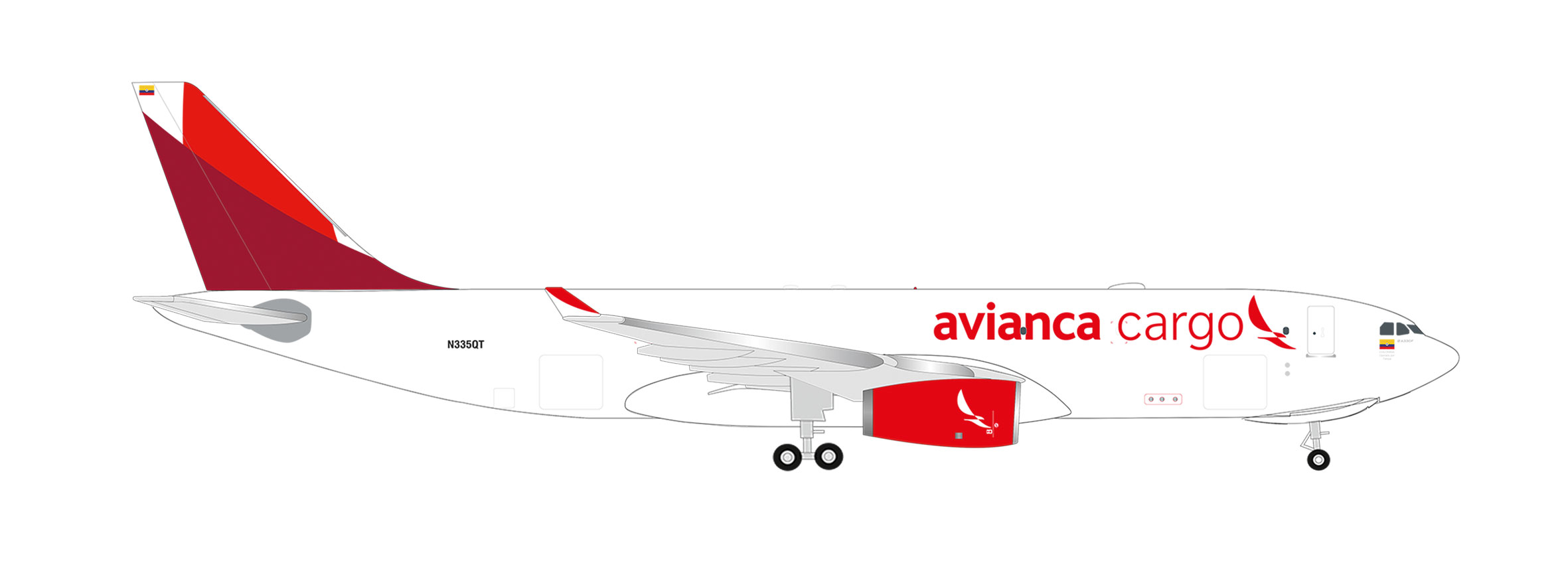 Herpa 526180-001 A330-200F Avianca Cargo